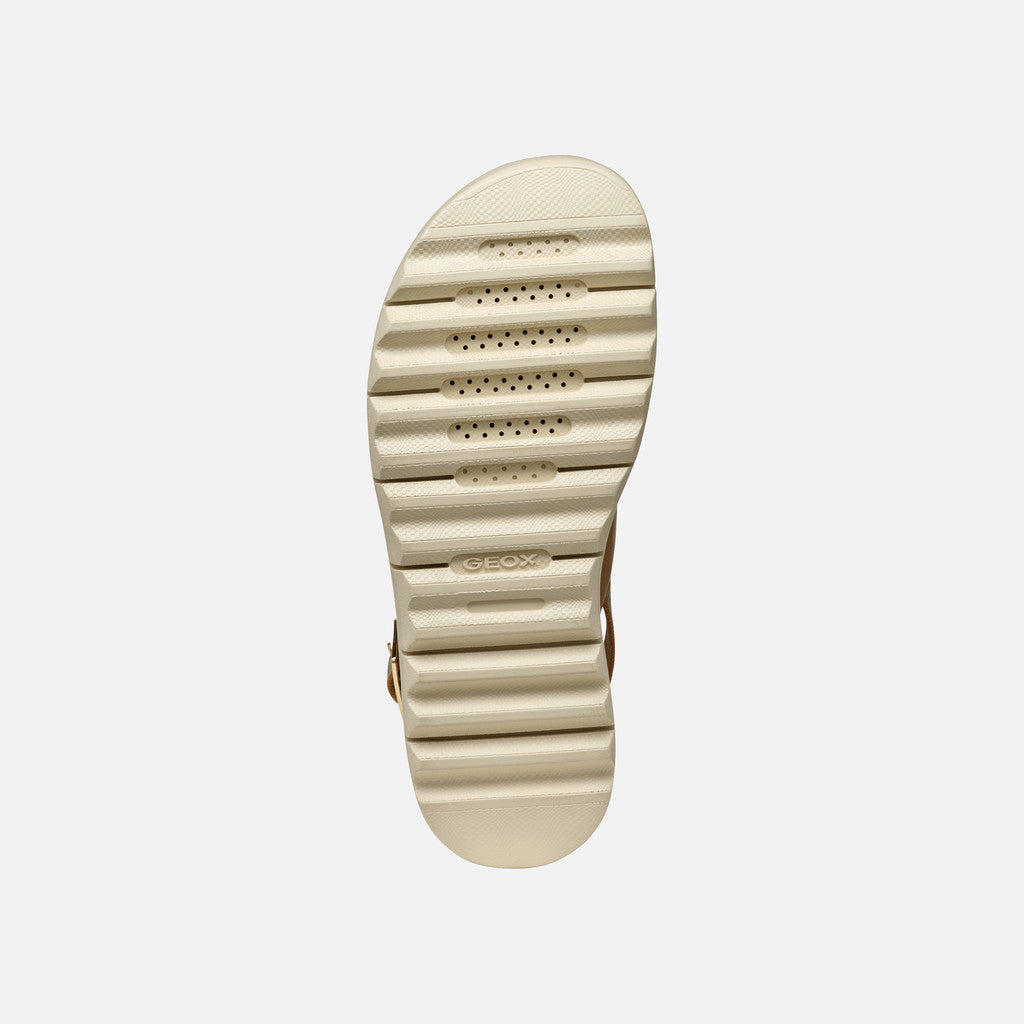 Geox Sandalo Xand Donna - Lt Gold/Beige