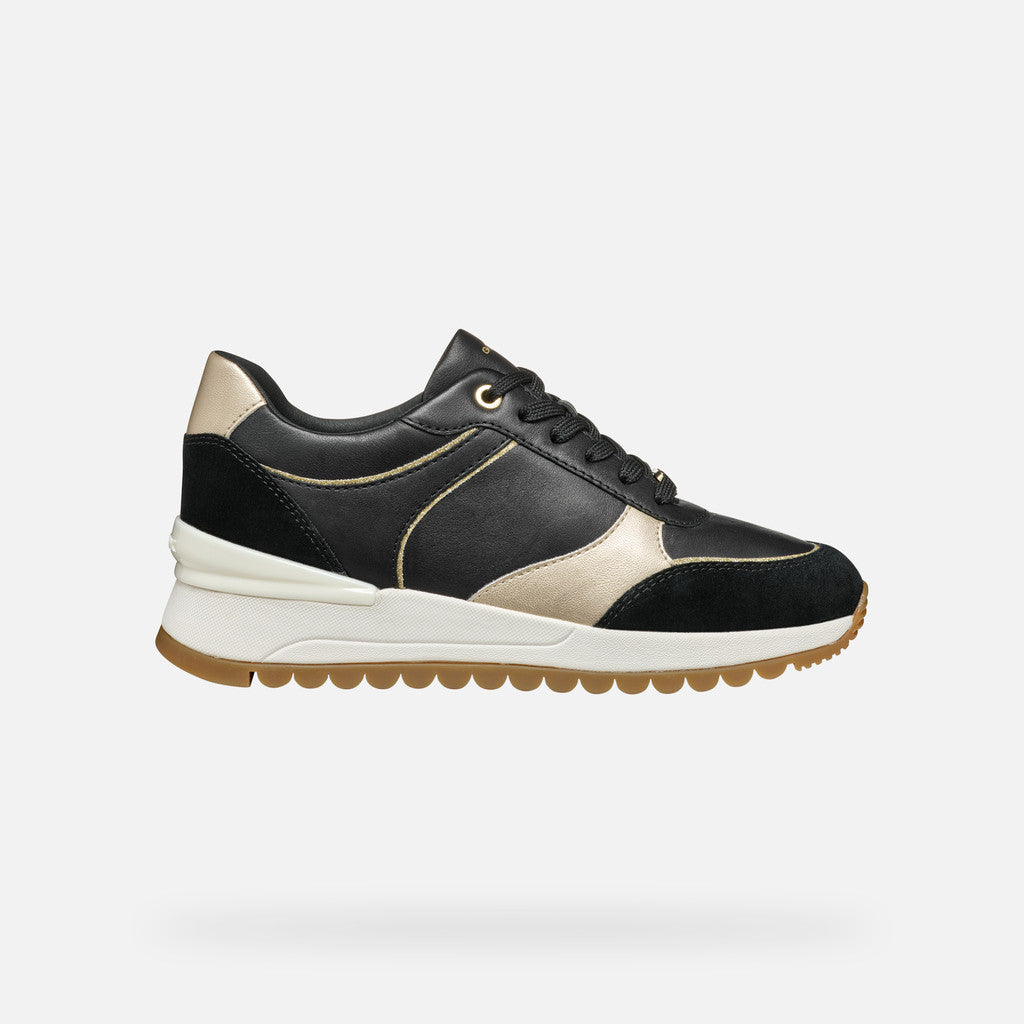Geox Sneaker Desya Donna - Black/Lt gold