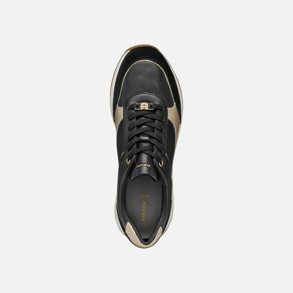 Geox Sneaker Desya Donna - Black/Lt gold