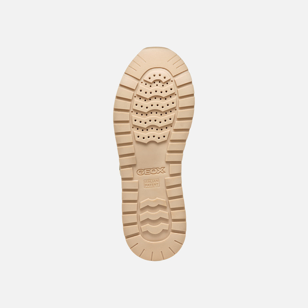 Geox Sneaker Kency Donna - White/Lt Taupe