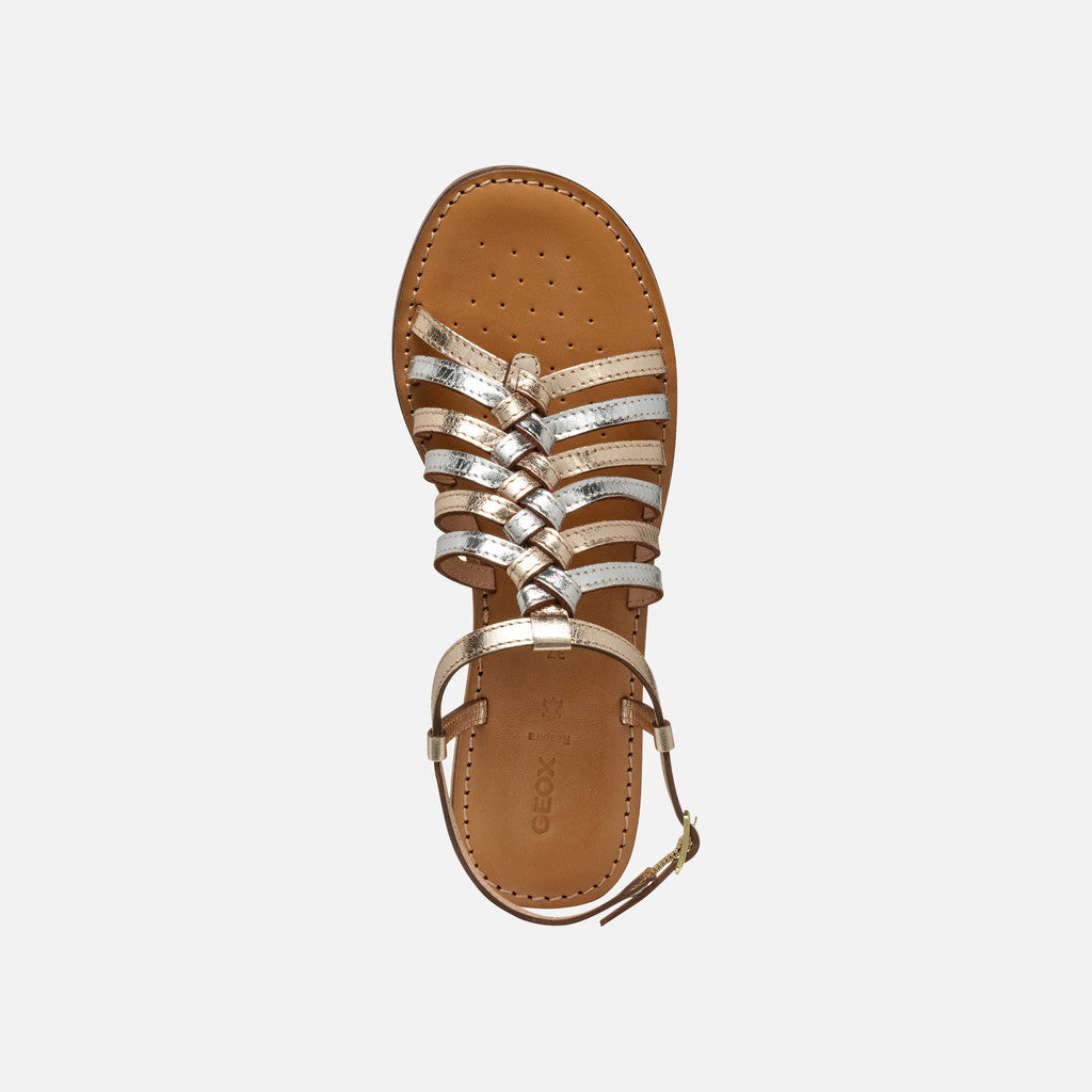 Geox Sandalo Maddalusia Donna - Gold/Silver