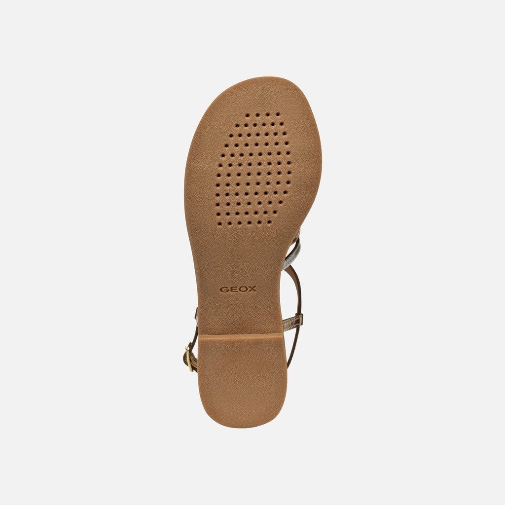 Geox Sandalo Maddalusia Donna - Gold/Silver