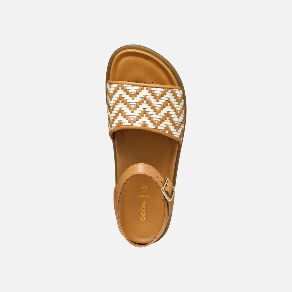 Geox Sandalo Adelash Donna - Camel/Papyrus