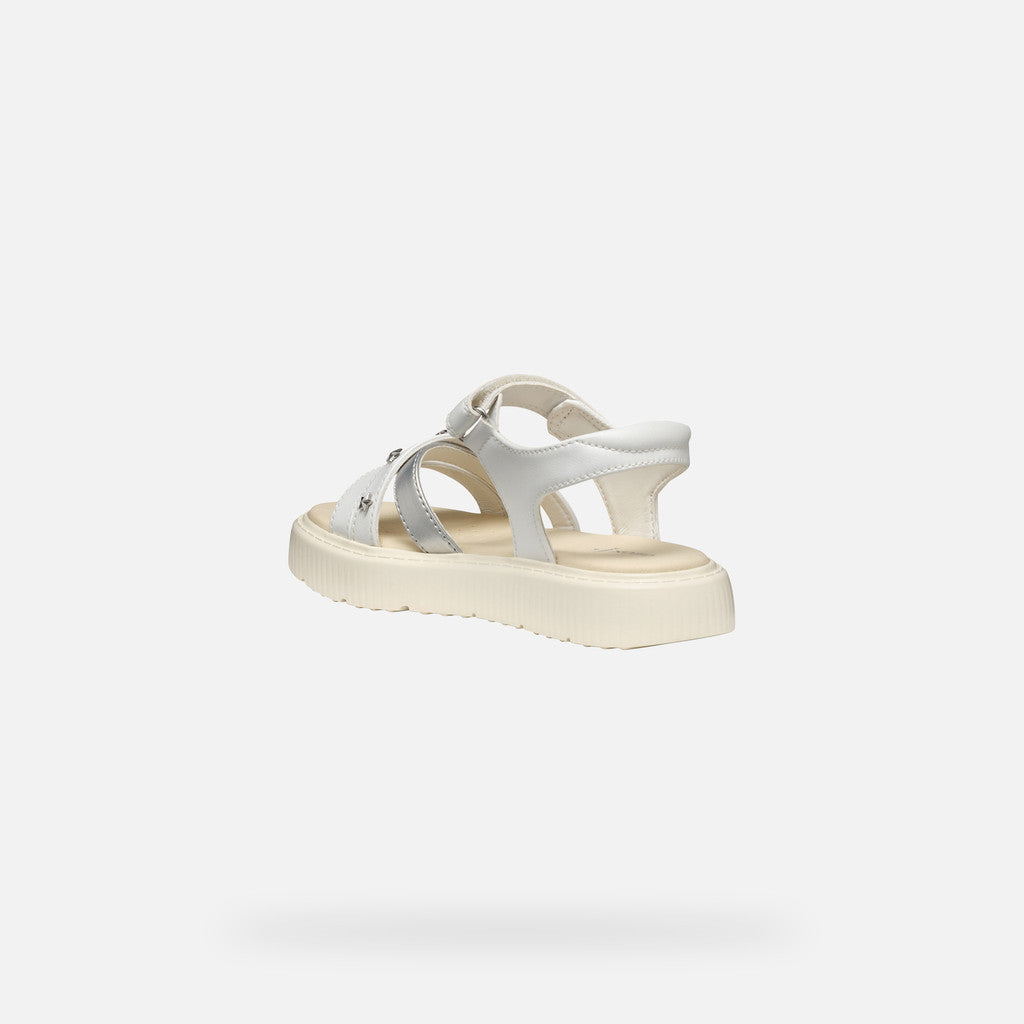 Geox Sandalo Kodette Bambina - White/Silver