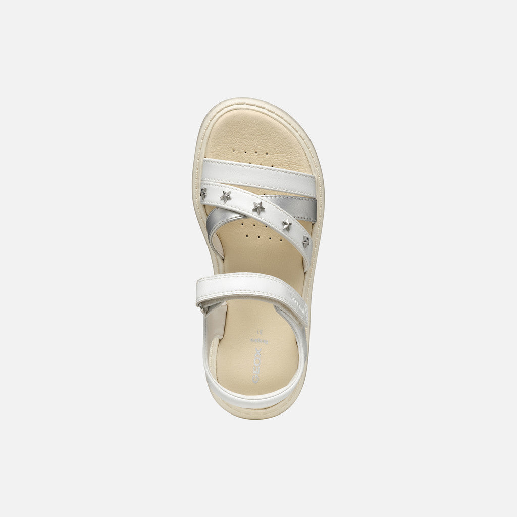 Geox Sandalo Kodette Bambina - White/Silver