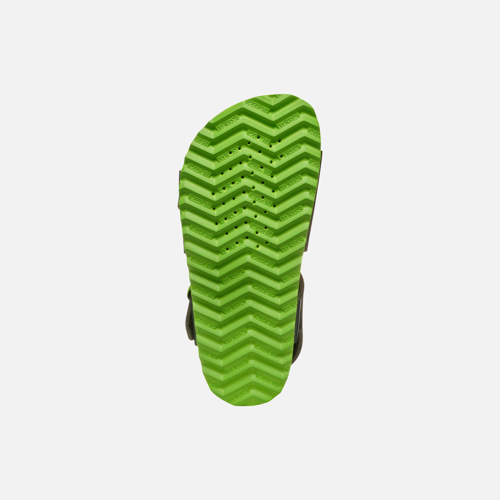 Geox Sandalo Ghita Bambino - Dark Green/Lime