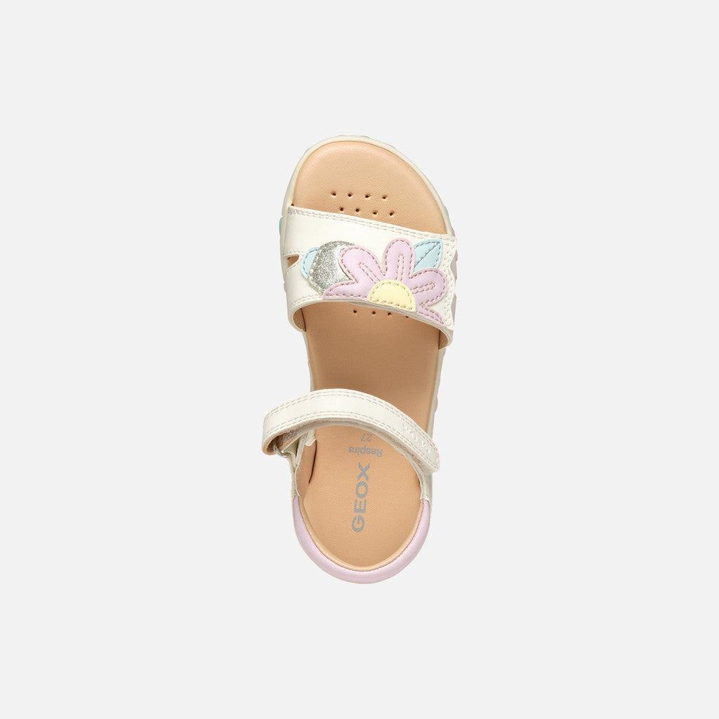 Geox Sandalo Haiti Bambina - White/Pink