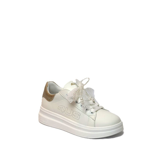 4US Paciotti Sneakers Donna - White/Gold