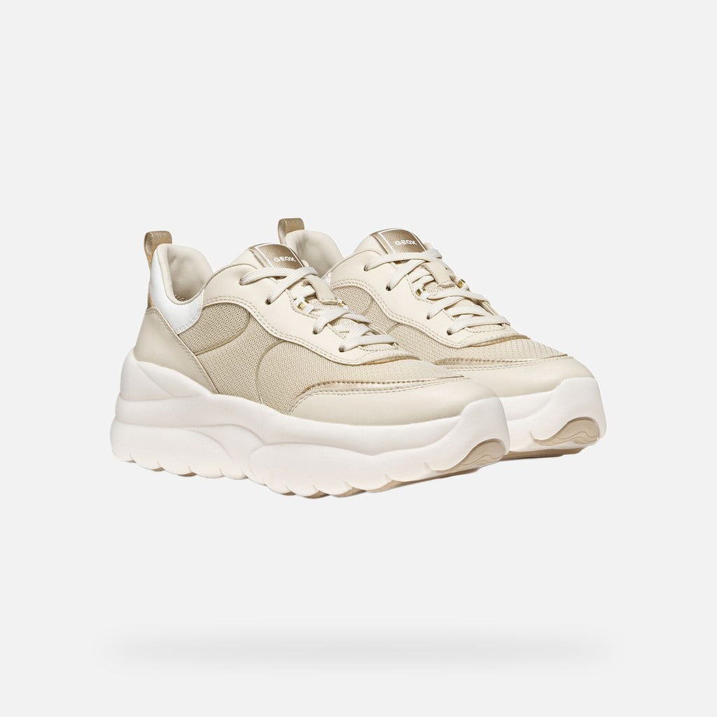 Geox Sneakers Donna - Bianca/Oro