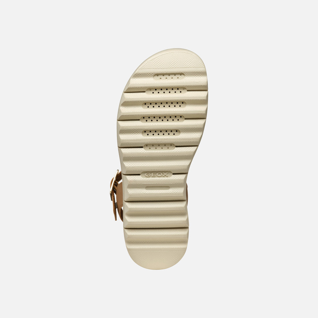 Geox Sandalo Xand Donna - Lt Gold/Beige
