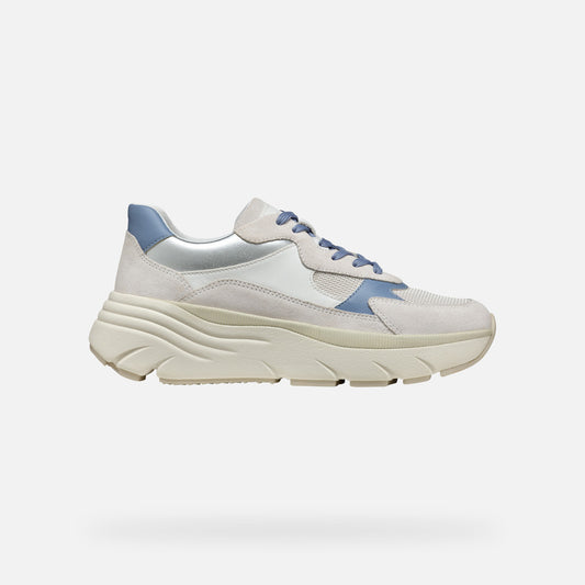 Geox Sneaker Diamanta Donna - Lt Blu/Off White