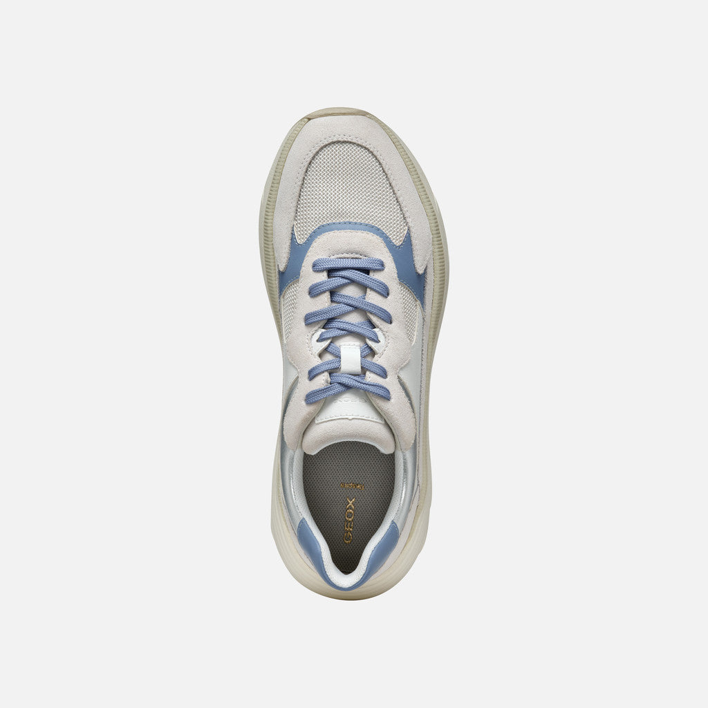Geox Sneaker Diamanta Donna - Lt Blu/Off White