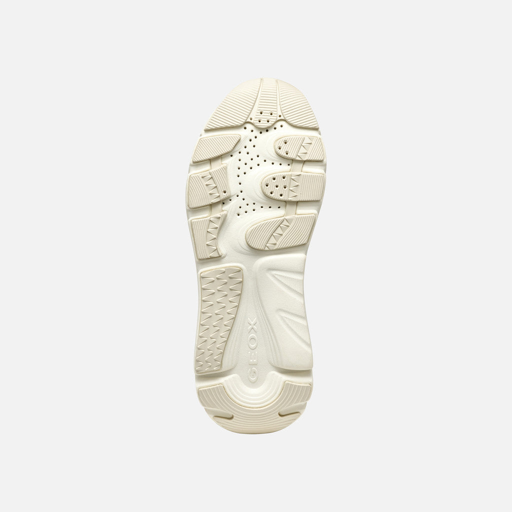 Geox Sneaker Diamanta Donna - White/ Lt Taupe