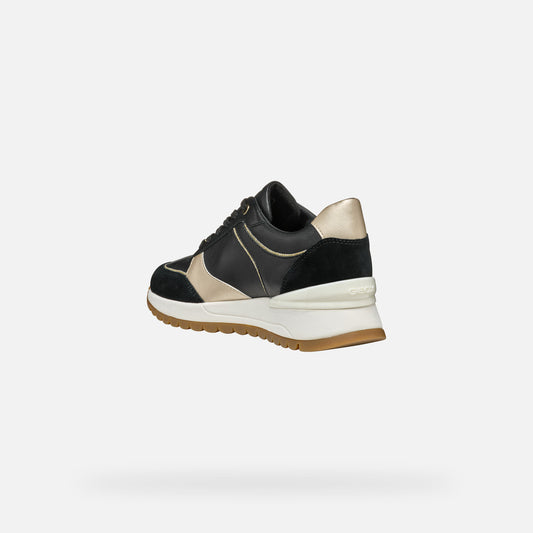Geox Sneaker Desya Donna - Black/Lt gold