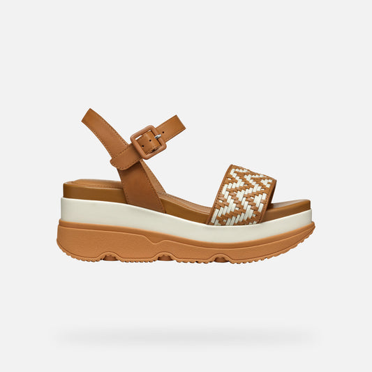 Geox Sandalo Gardenia Donna - Camel/Papyrus