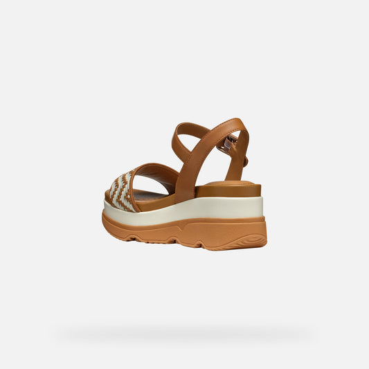 Geox Sandalo Gardenia Donna - Camel/Papyrus