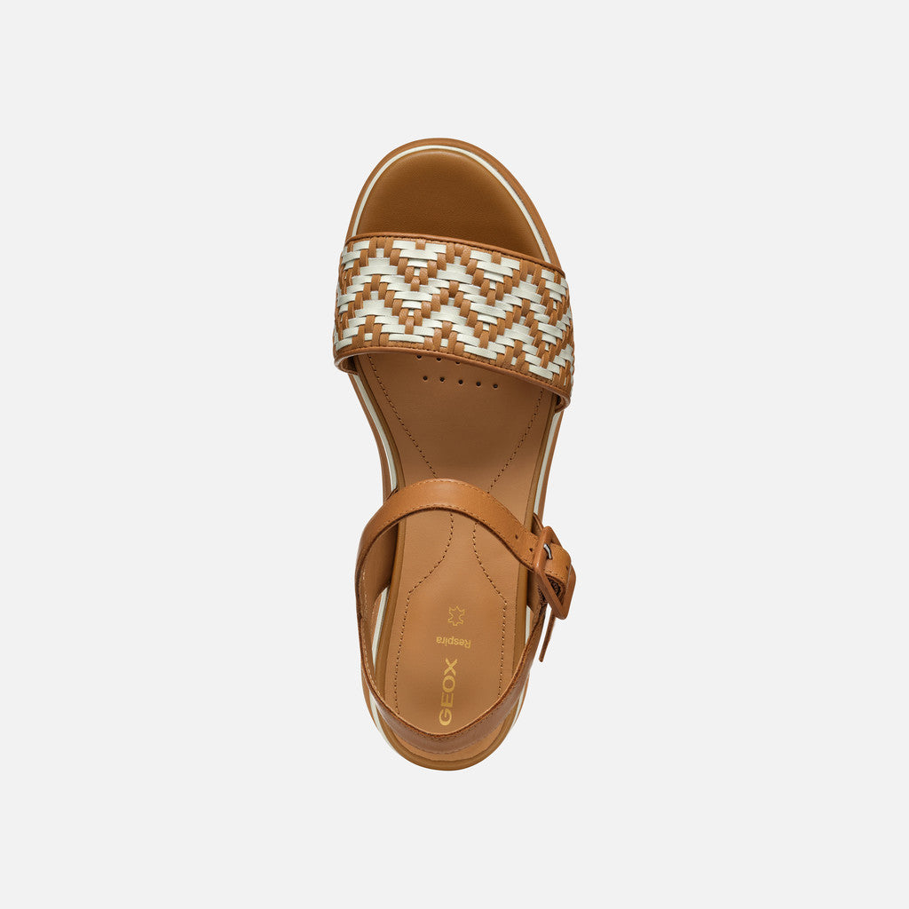 Geox Sandalo Gardenia Donna - Camel/Papyrus
