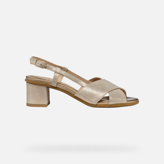 Geox Sandalo Aurely Donna - Lt/Gold