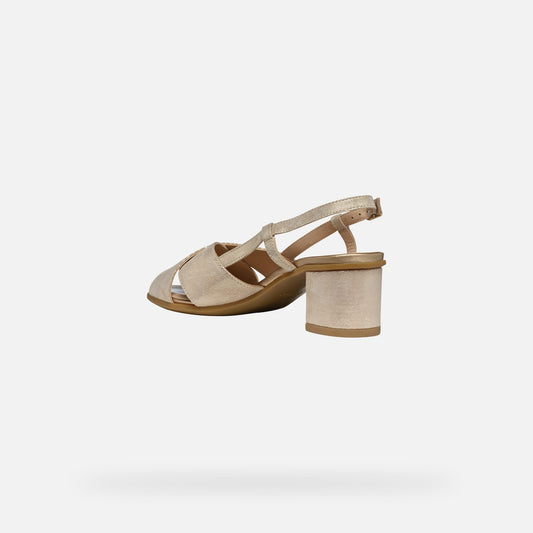 Geox Sandalo Aurely Donna - Lt/Gold