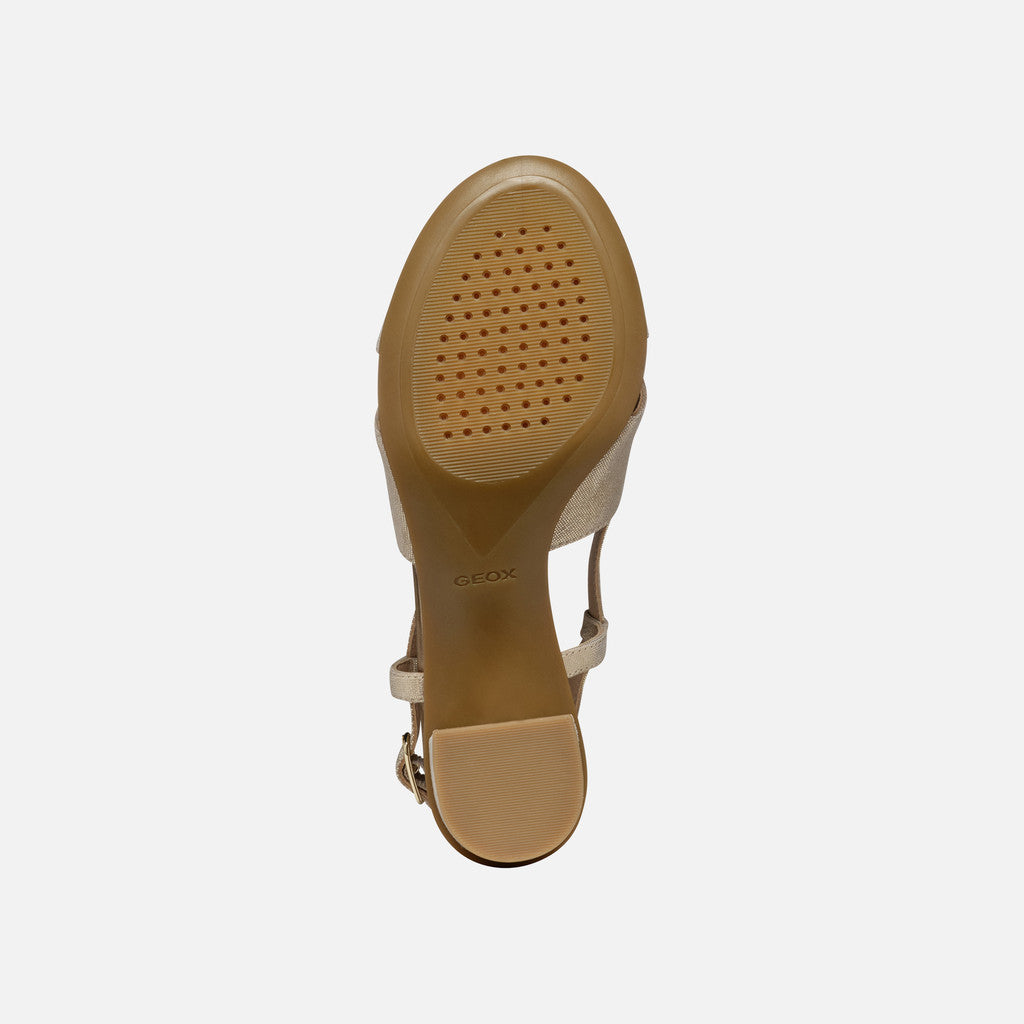 Geox Sandalo Aurely Donna - Lt/Gold