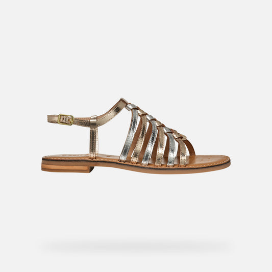 Geox Sandalo Maddalusia Donna - Gold/Silver