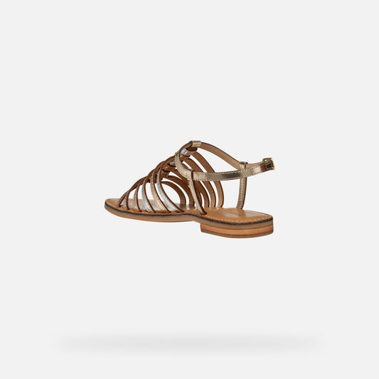Geox Sandalo Maddalusia Donna - Gold/Silver