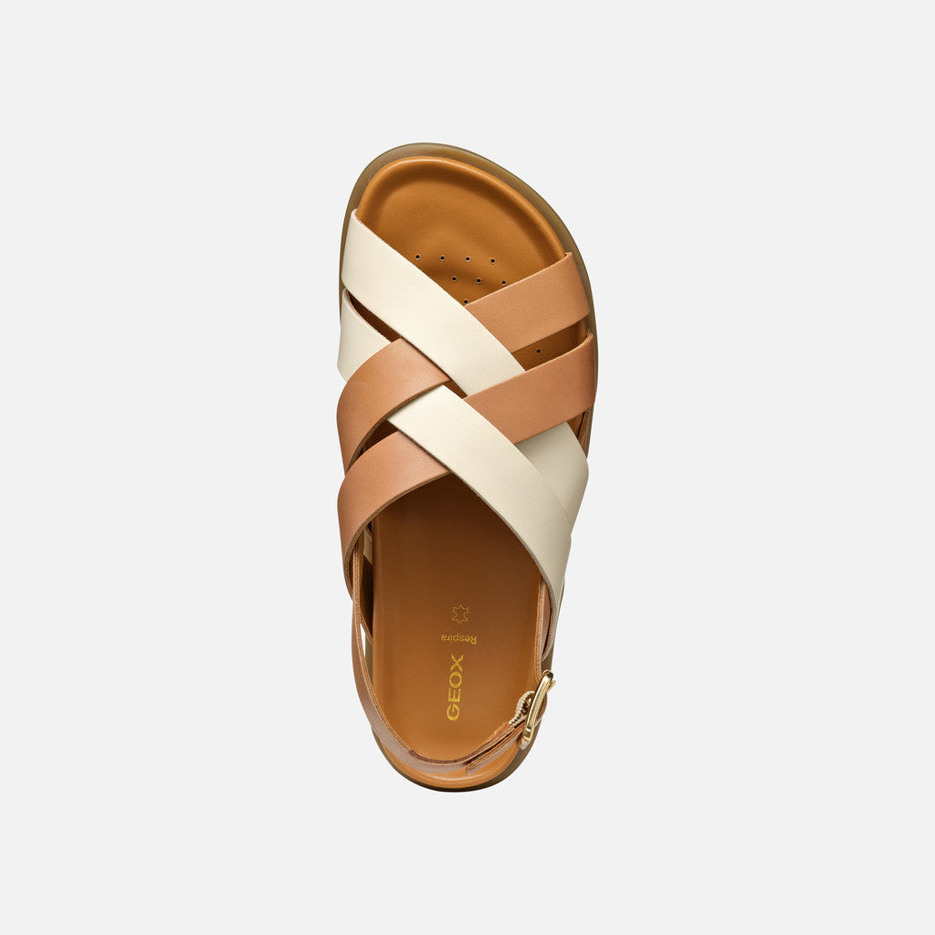Geox Sandalo Adelash Donna - Camel/Papyrus