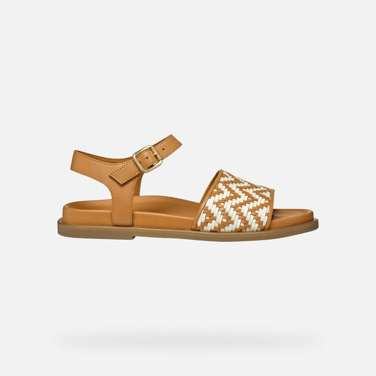 Geox Sandalo Adelash Donna - Camel/Papyrus