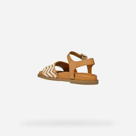 Geox Sandalo Adelash Donna - Camel/Papyrus