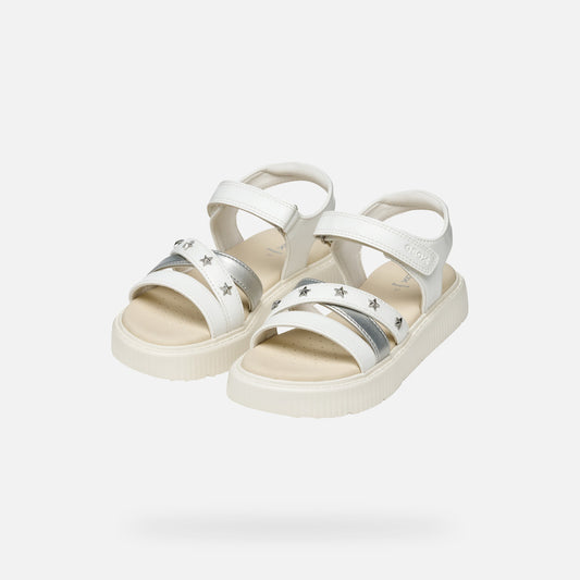 Geox Sandalo Kodette Bambina - White/Silver