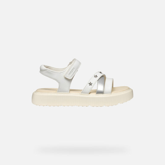Geox Sandalo Kodette Bambina - White/Silver