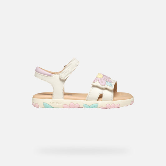 Geox Sandalo Haiti Bambina - White/Pink