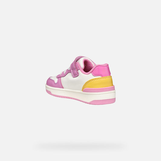 Geox Sneaker Washibs Bambina - Dark Pink/Yellow