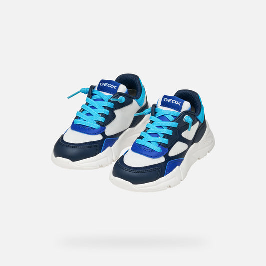 Geox Sneaker Loftus Bambino - White/Navy