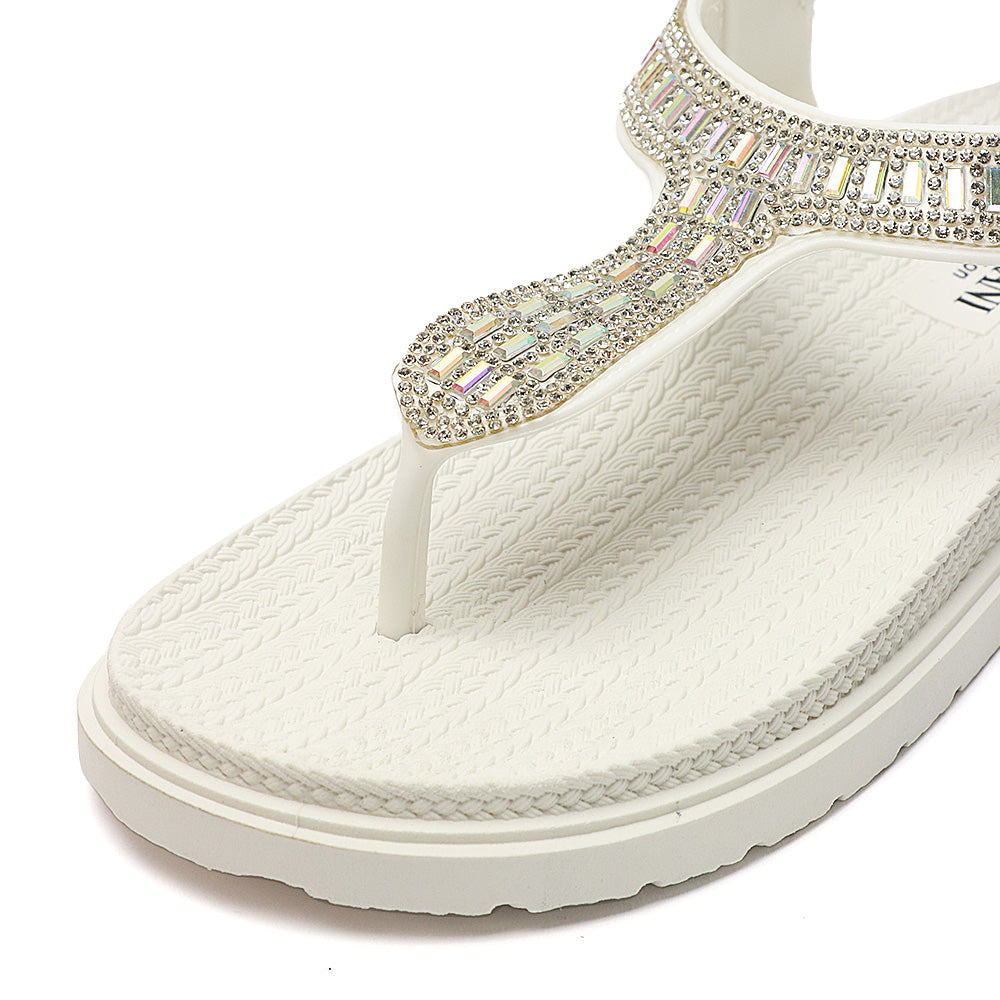 Solo Soprani Ciabatta Infradito Donna - White