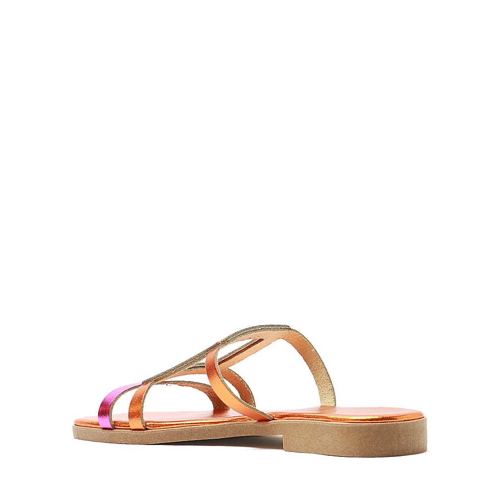 Wow Ciabatta Donna - Arancio/Fuxia