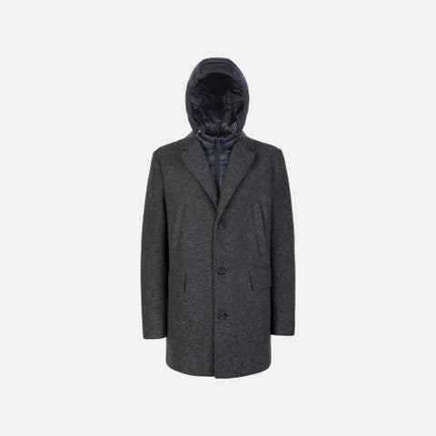 Geox Cappotto Uomo - Melange Grey/Navy