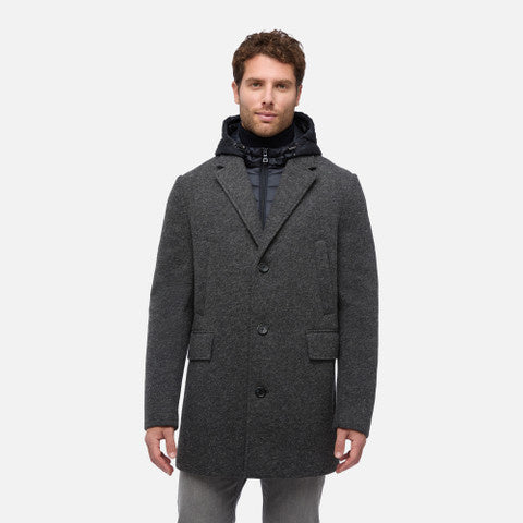 Geox Cappotto Uomo - Melange Grey/Navy