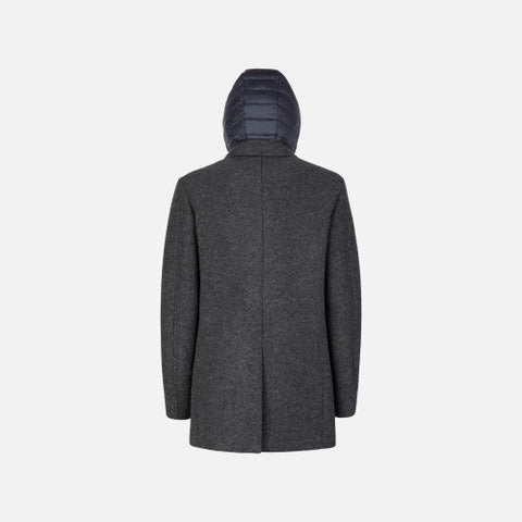Geox Cappotto Uomo - Melange Grey/Navy