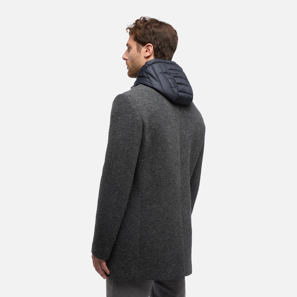 Geox Cappotto Uomo - Melange Grey/Navy