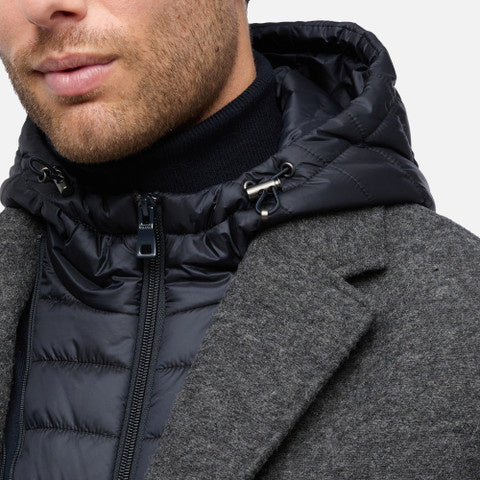 Geox Cappotto Uomo - Melange Grey/Navy