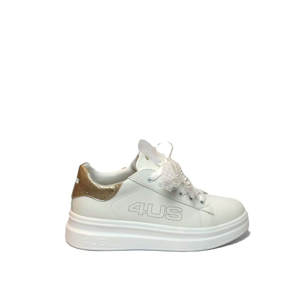 4US Paciotti Sneakers Donna - White/Gold
