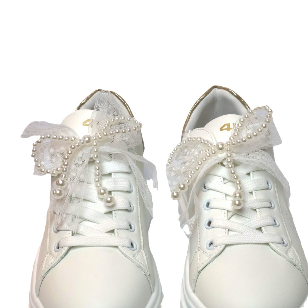 4US Paciotti Sneakers Donna - White/Gold