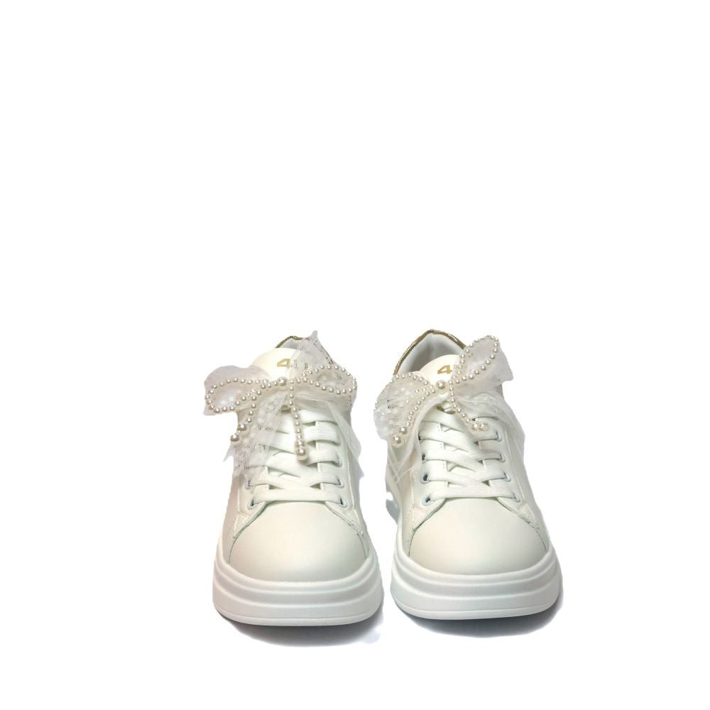4US Paciotti Sneakers Donna - White/Gold