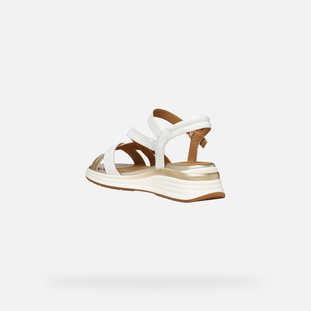 Geox Sandali Donna - White/Lt Gold