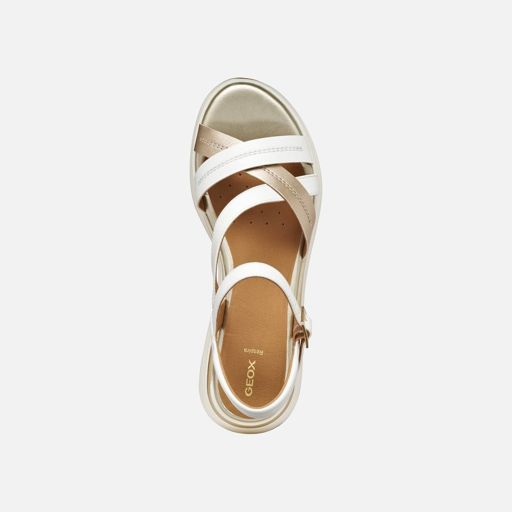 Geox Sandali Donna - White/Lt Gold