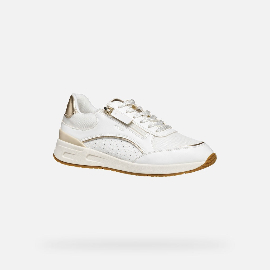 Geox Sneakers Donna - White/Lt Gold