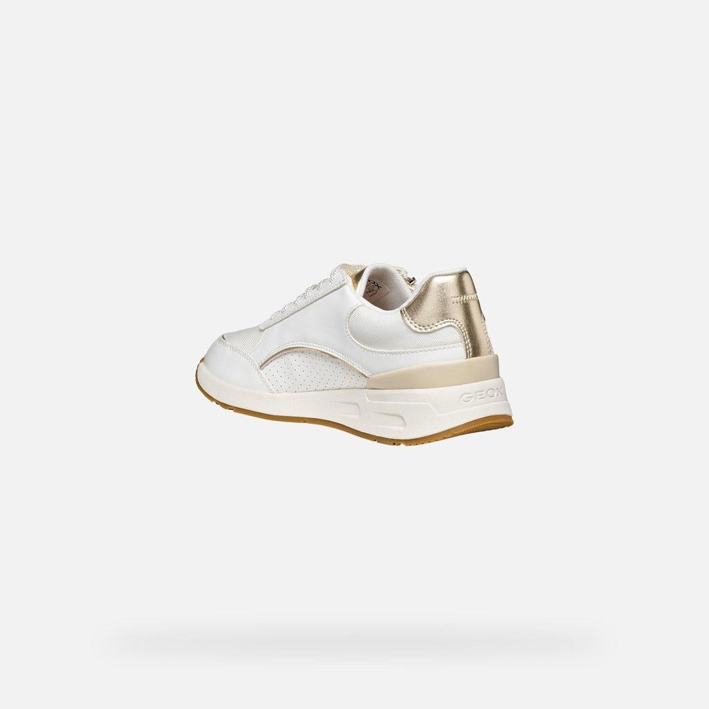 Geox Sneakers Donna - White/Lt Gold