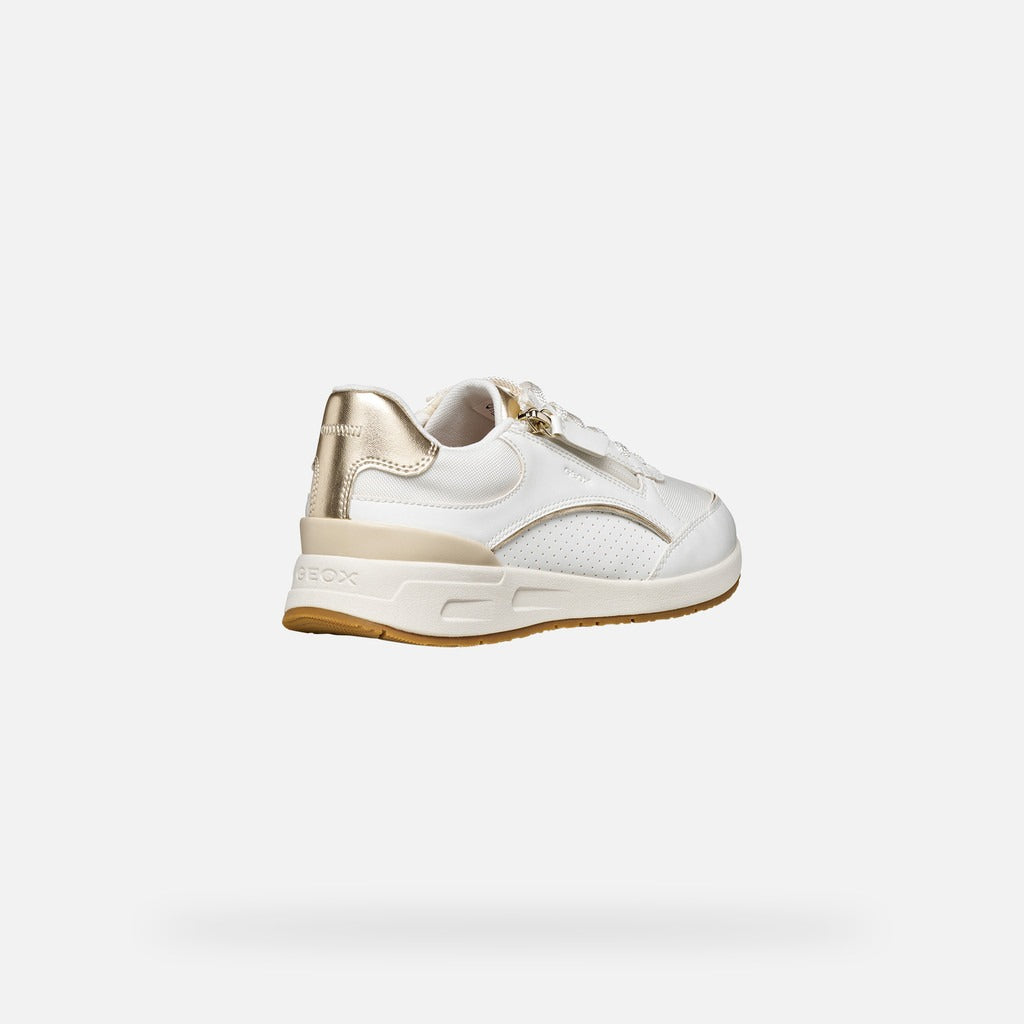 Geox Sneakers Donna - White/Lt Gold