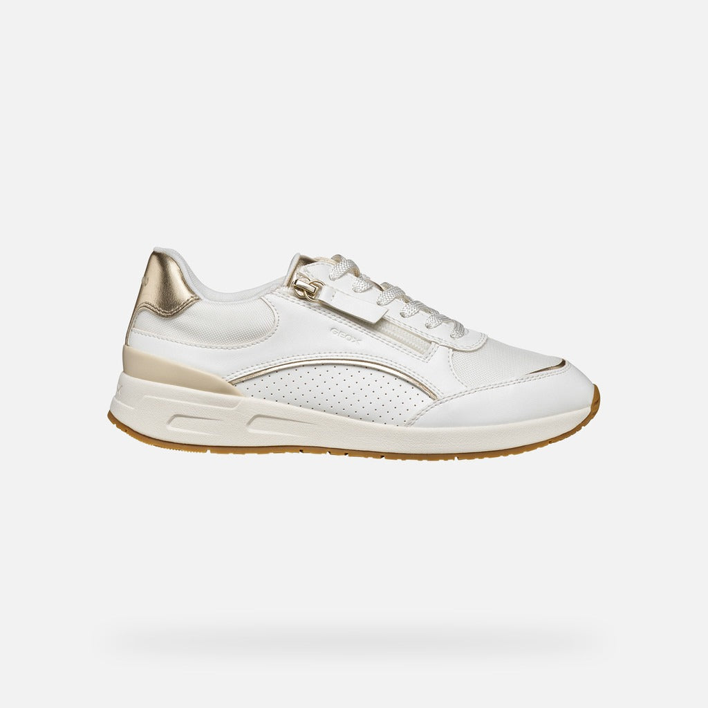 Geox Sneakers Donna - White/Lt Gold